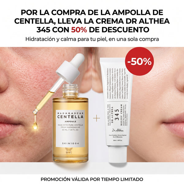 Promo HIdratacion y calma: Ampolla Centella + Crema Dr. Althea 345 con 50% OFF