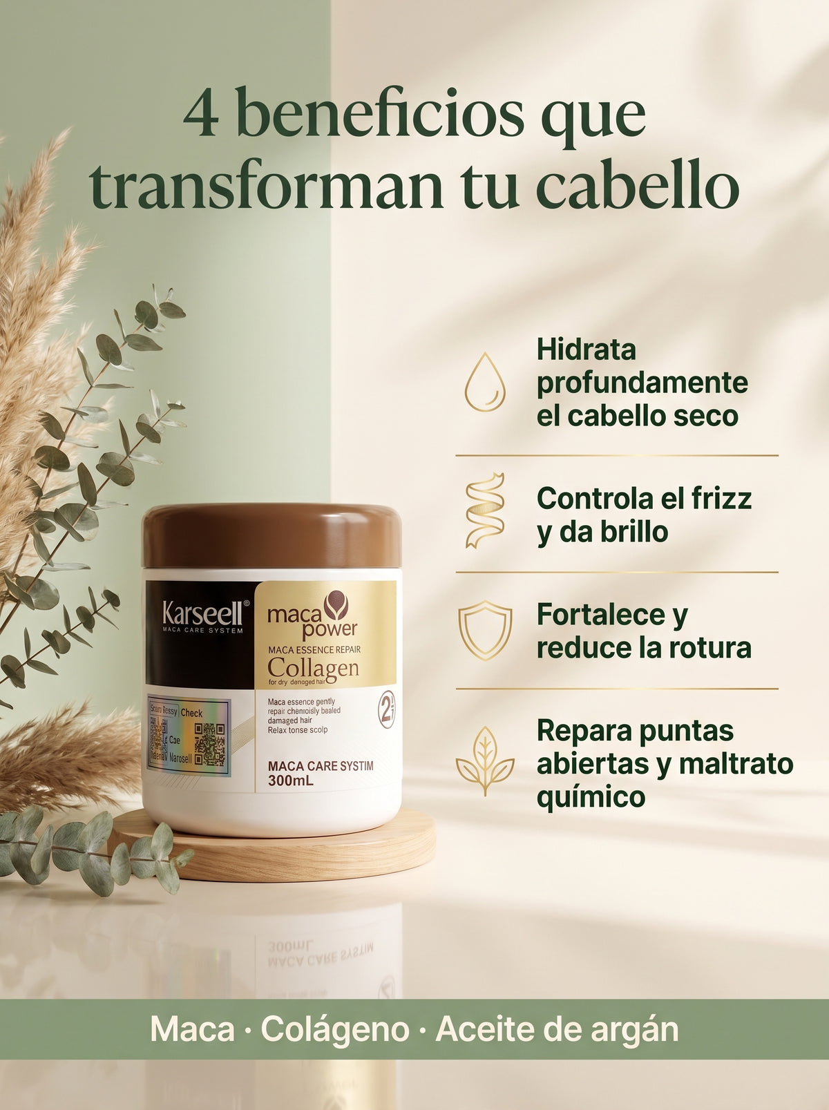 PROMO Rutina Completa Maca Power: Shampoo + Mascarilla + Crema + Aceite