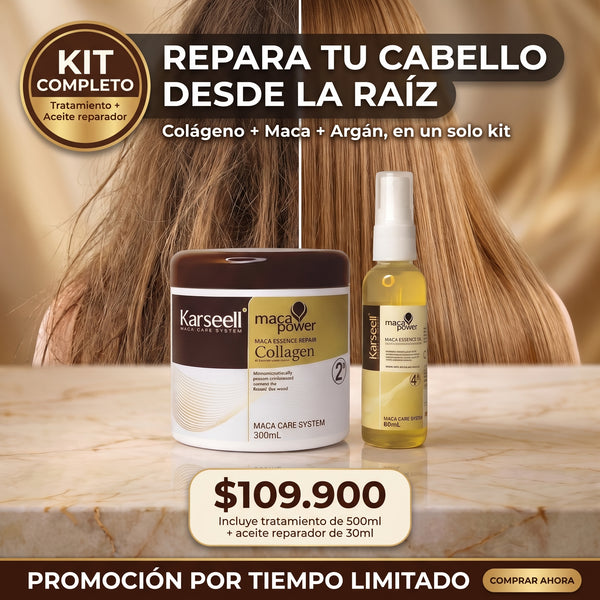 PROMO Karseell Maca Power Collagen + Aceite Reparador de Maca