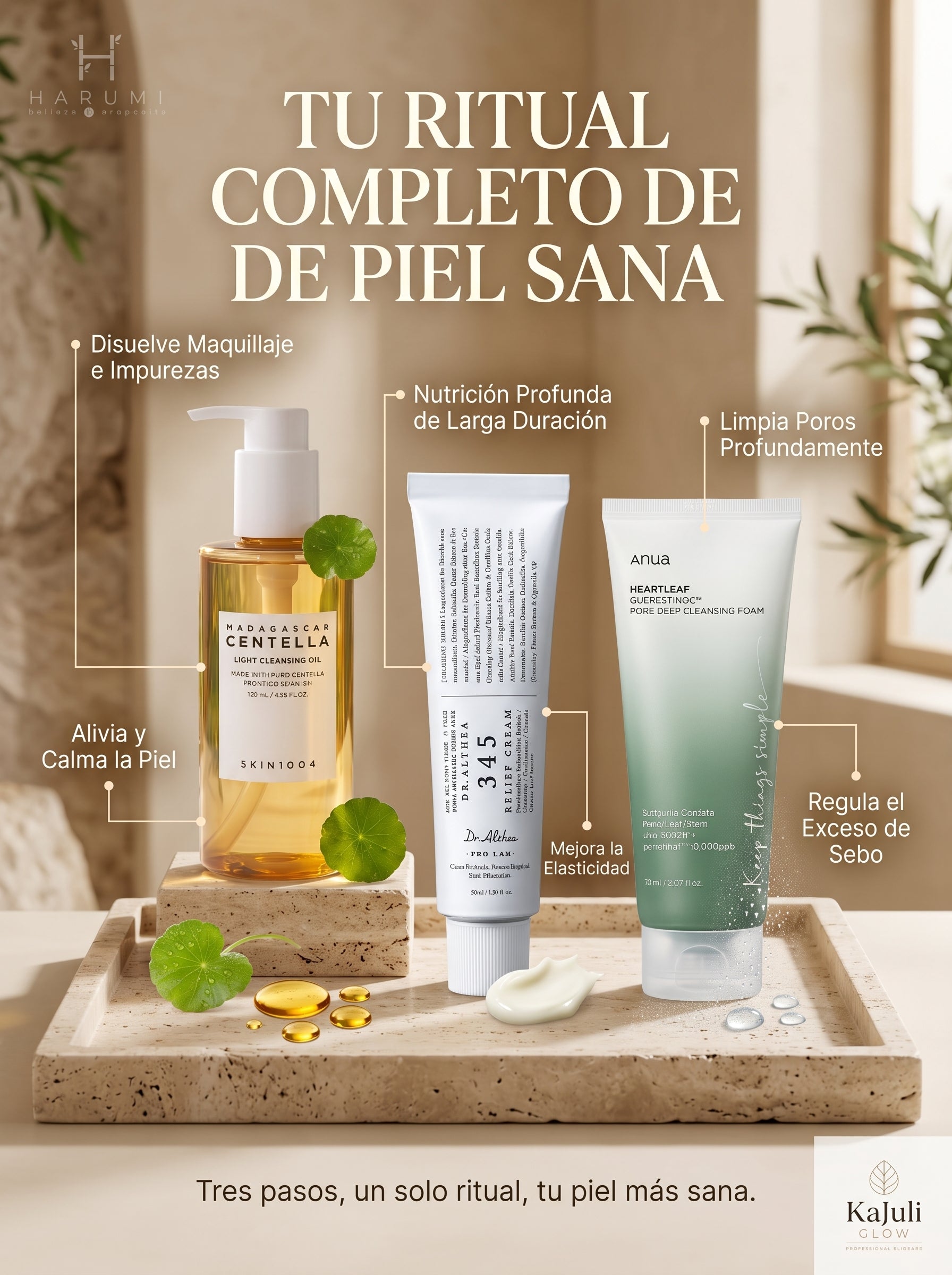 Kit Rutina Facial Completa | Limpieza + Hidratación + Reparación