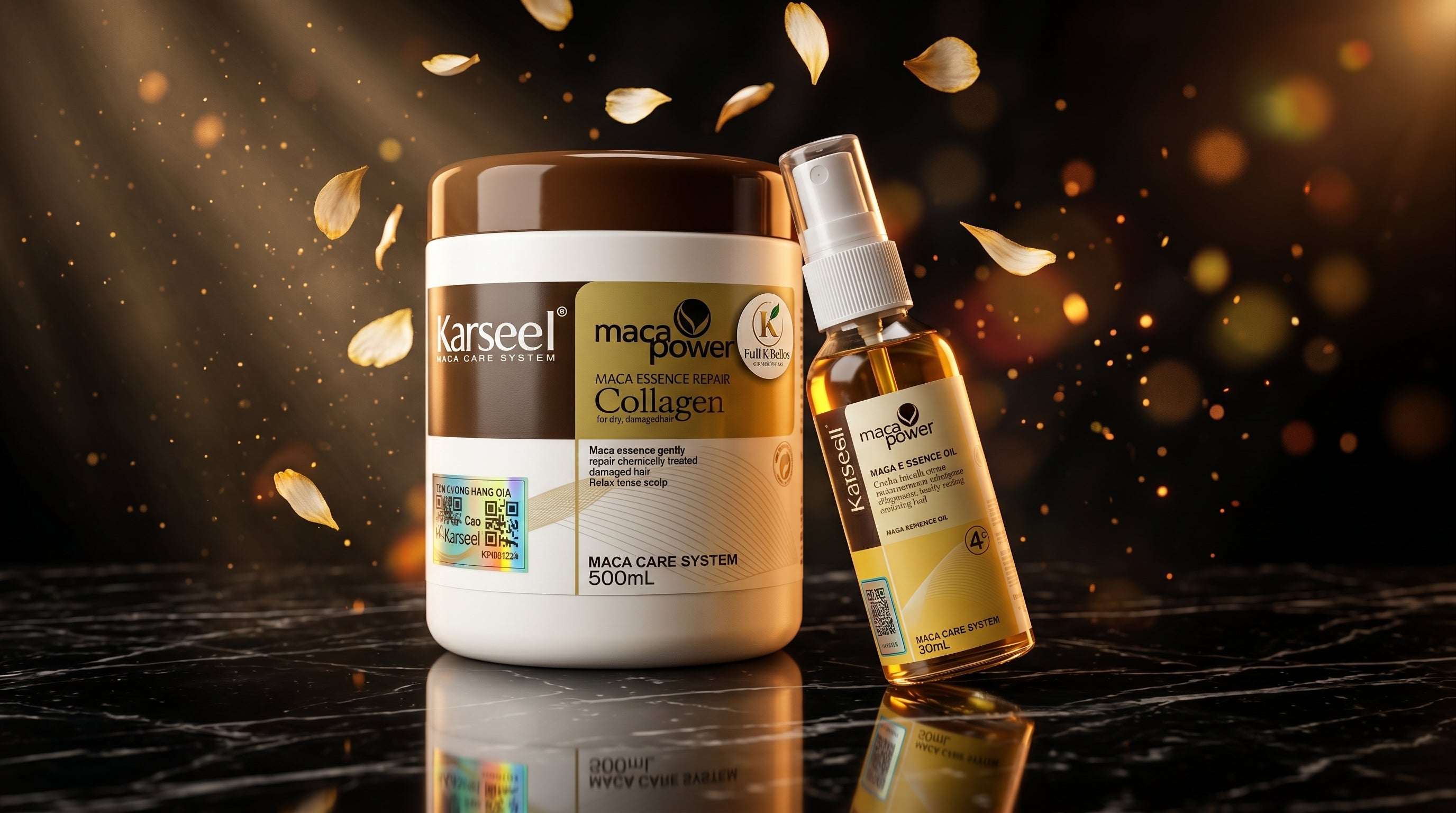 Kit Karseell Maca Power Collagen + Aceite Reparador de Maca