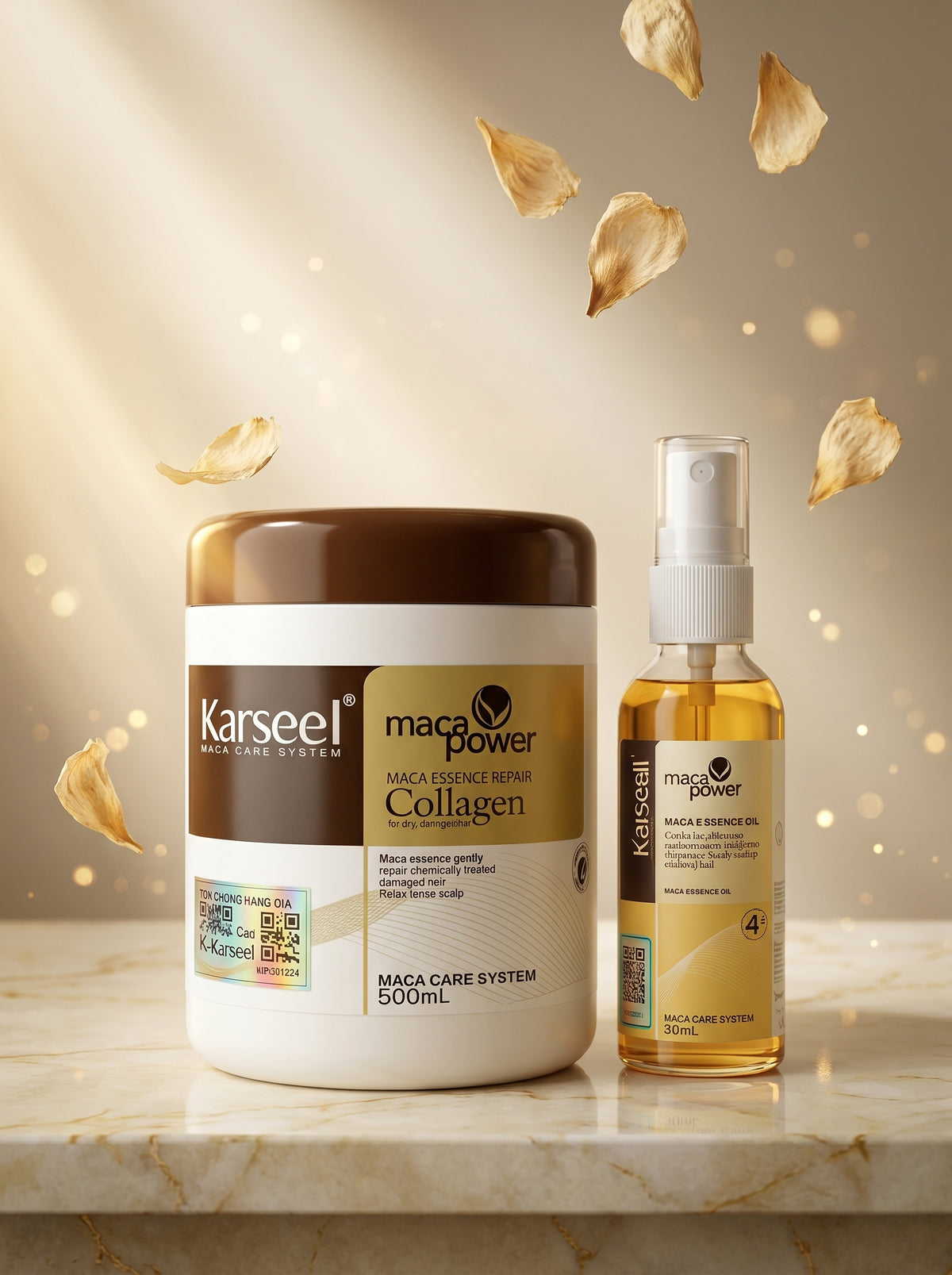 Kit Karseell Maca Power Collagen + Aceite Reparador de Maca