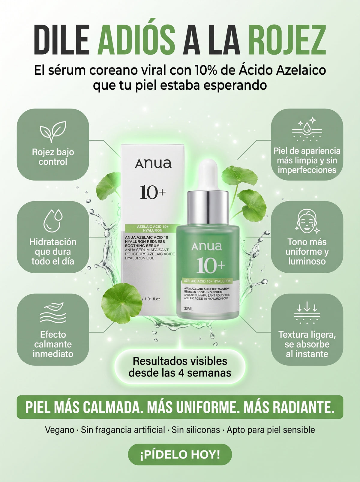 Sérum ANUA Ácido Azelaico 10% + Ácido Hialurónico