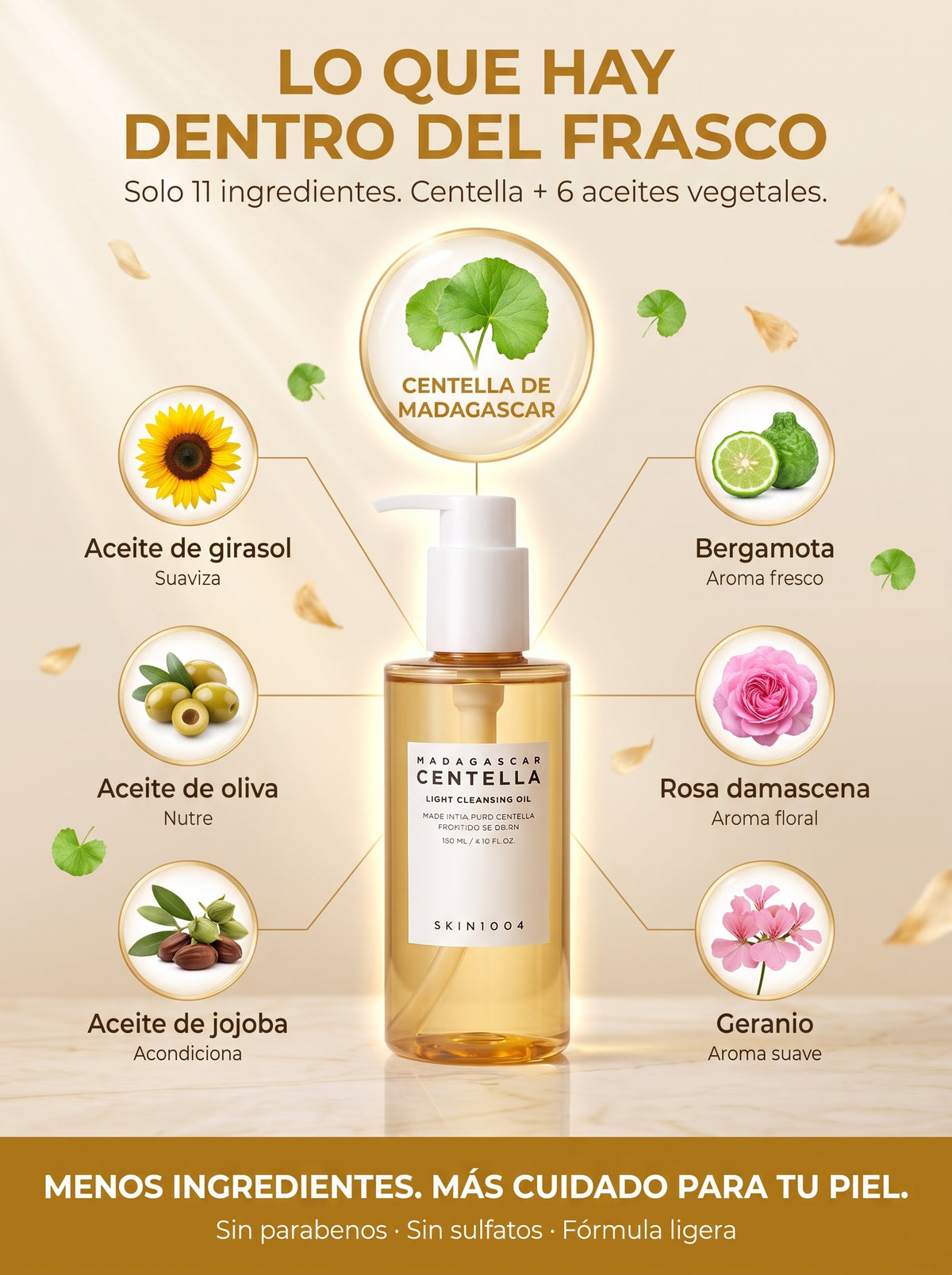 Aceite Limpiador Facial de Centella SKIN1004 Madagascar