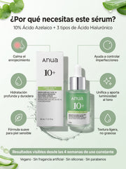 Sérum ANUA Ácido Azelaico 10% + Ácido Hialurónico
