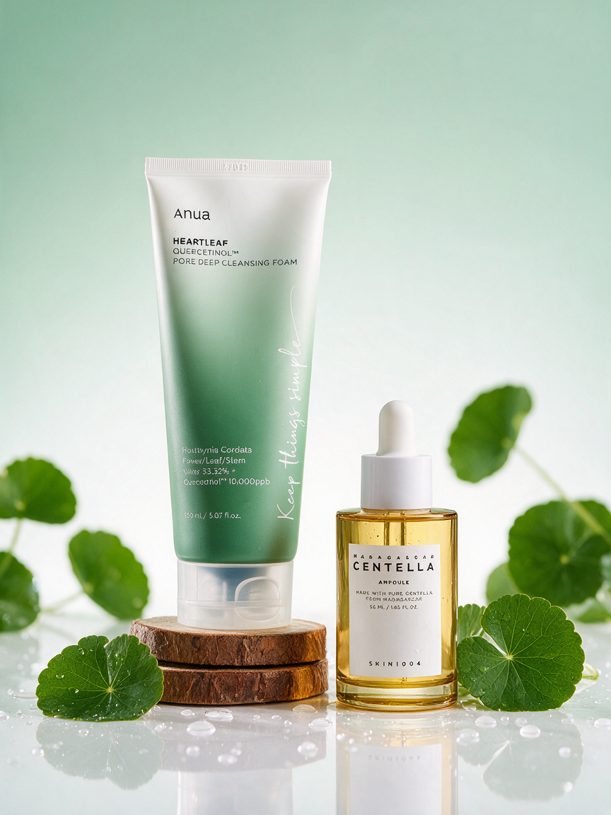 Kit Control de imperfecciones | Limpiador ANUA + Ampolla Centella