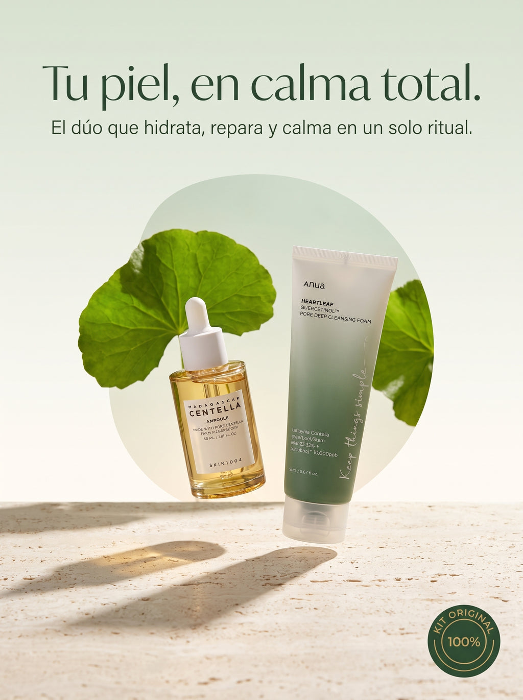 Kit Control de imperfecciones | Limpiador ANUA + Ampolla Centella